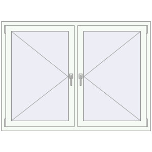 Buy Tilt-and-Turn 1500x1100 mm REHAU OPTIMUM EURO-DESIGN 70 RAL 9016 Traffic white two-sided