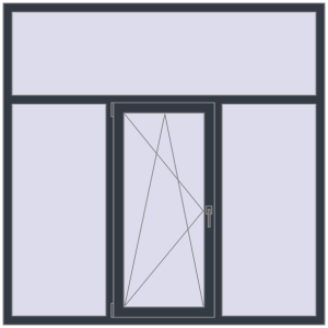Buy Tilt-and-Turn 1800x1800 mm REHAU OPTIMUM EURO-DESIGN 70 ANTHRACITE_GREY_STRUKTURAL two-sided