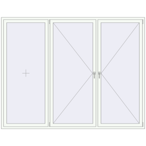 Buy Tilt-and-Turn 2700x2100 mm REHAU ENERGY-SAVING SYNEGO MD RAL 9016 Traffic white two-sided