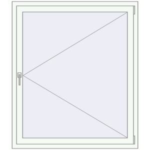 Buy Tilt-and-Turn 1200x1400 mm REHAU OPTIMUM EURO-DESIGN 70 RAL 9016 Traffic white two-sided