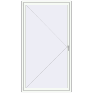 Buy Tilt-and-Turn 1200x2200 mm REHAU ENERGY-SAVING SYNEGO MD RAL 9016 Traffic white two-sided