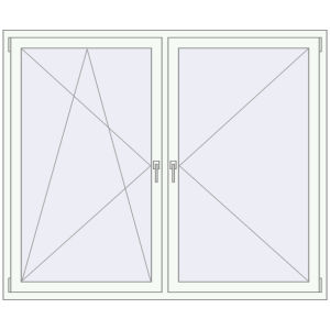 Buy Tilt-and-Turn 1800x1500 mm REHAU OPTIMUM EURO-DESIGN 70 RAL 9016 Traffic white two-sided