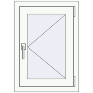 Okno plastikowe 520x700 mm Jednoskrzydłowe. Widok od środka Zamów teraz Okna skrzydłowe 520x700 mm KORSA OPTIMUM REHAU EURO 70 RAL 9016 Traffic white dwustronny