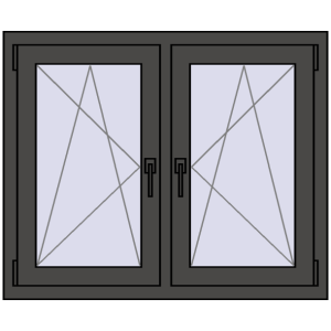 Zamów teraz Okna skrzydłowe 1005x830 mm REHAU ENERGY-SAVING SYNEGO MD BASALT_GREY dwustronny
