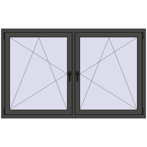 Zamów teraz Okna skrzydłowe 1840x1085 mm REHAU ENERGY-SAVING SYNEGO MD BASALT_GREY dwustronny