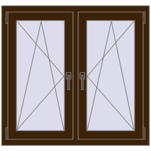 Zamów teraz Okna skrzydłowe 1020x950 mm REHAU ENERGY-SAVING SYNEGO MD DARK_OAK dwustronny