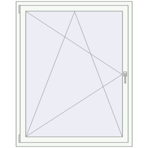 Buy Tilt-and-Turn 1180x1450 mm REHAU OPTIMUM EURO-DESIGN 70 RAL 9016 Traffic white two-sided
