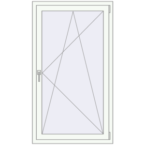 Buy Tilt-and-Turn 900x1500 mm REHAU ENERGY-SAVING SYNEGO MD RAL 9016 Traffic white two-sided
