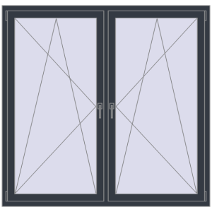 Buy Tilt-and-Turn 1650x1600 mm EPSILON OPTIMA ANTHRACITE_GREY_STRUKTURAL two-sided