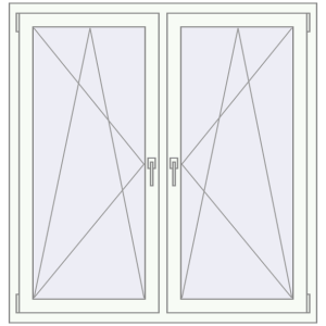 Zamów teraz Okna skrzydłowe 1290x1370 mm REHAU ENERGY-SAVING SYNEGO MD BLACK_BROWN zewnętrzny