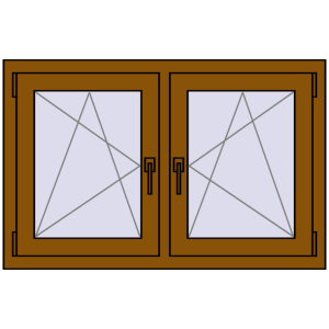 Okno plastikowe 1065x680 mm Dwuskrzydłowe. Widok od środka Zamów teraz Okna skrzydłowe 1065x680 mm REHAU ENERGY-SAVING SYNEGO MD GOLDEN OAK dwustronny