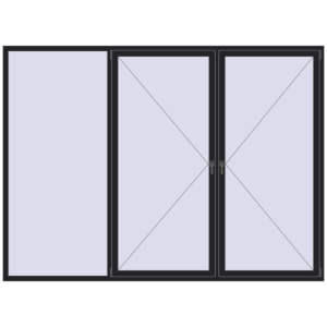 Buy Tilt-and-Turn 3000x2200 mm REHAU ENERGY-SAVING SYNEGO MD BLACK_ULTI-MATT two-sided
