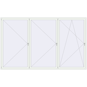 Buy Tilt-and-Turn 3800x2300 mm REHAU ENERGY-SAVING SYNEGO MD ANTHRACITE_GREY_STRUKTURAL external