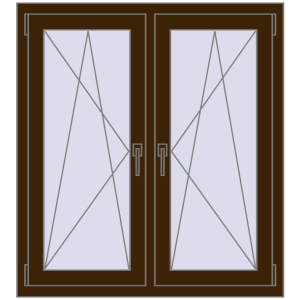 Zamów teraz Okna skrzydłowe 1035x1100 mm REHAU ENERGY-SAVING SYNEGO MD DARK_OAK dwustronny