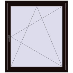 Buy Tilt-and-Turn 1140x1300 mm REHAU ENERGY-SAVING SYNEGO MD BLACK_BROWN two-sided