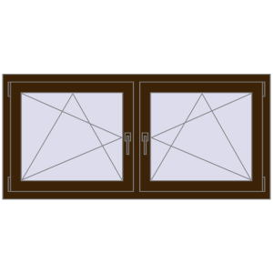 Zamów teraz Okna skrzydłowe 1515x710 mm REHAU ENERGY-SAVING SYNEGO MD DARK_OAK dwustronny