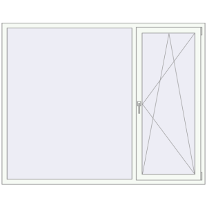 Zamów teraz Okna skrzydłowe 2000x1600 mm EPSILON OPTIMA RAL 9016 Traffic white dwustronny