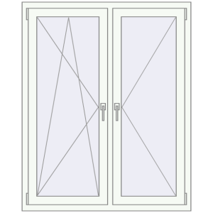 Buy Tilt-and-Turn 1150x1420 mm REHAU OPTIMUM EURO-DESIGN 70 RAL 9016 Traffic white two-sided