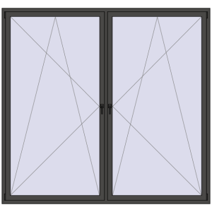 Buy Tilt-and-Turn 2500x2350 mm REHAU ENERGY-SAVING SYNEGO MD BASALT_GREY two-sided
