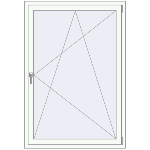 Buy Tilt-and-Turn 1070x1550 mm REHAU OPTIMUM EURO-DESIGN 70 RAL 9016 Traffic white two-sided