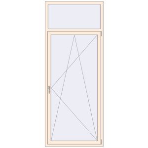 Buy Tilt-and-Turn 1000x2500 mm REHAU OPTIMUM EURO-DESIGN 70 CREAME_WHITE_50L-2 two-sided