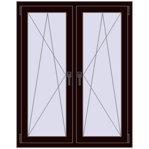 Zamów teraz Okna skrzydłowe 1050x1325 mm REHAU ENERGY-SAVING SYNEGO MD CHOCOLATE_BROWN dwustronny