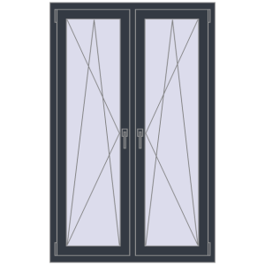 Buy Okna skrzydłowe 1035x1600 mm REHAU ENERGY-SAVING SYNEGO MD ANTHRACITE_GREY_STRUKTURAL dwustronny