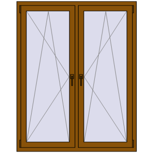Zamów teraz Okna skrzydłowe 1320x1595 mm REHAU ENERGY-SAVING SYNEGO MD GOLDEN OAK dwustronny