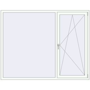 Buy Tilt-and-Turn 2021x1590 mm REHAU ENERGY-SAVING SYNEGO MD RAL 9016 Traffic white two-sided