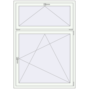 Buy Tilt-and-Turn 1200x1700 mm REHAU OPTIMUM EURO-DESIGN 70 RAL 9016 Traffic white two-sided