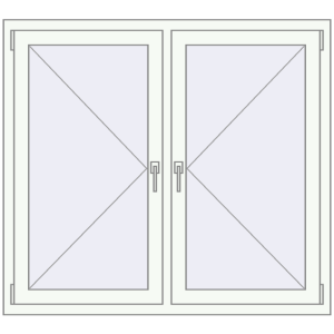 Buy Tilt-and-Turn 1250x1170 mm REHAU OPTIMUM EURO-DESIGN 70 RAL 9016 Traffic white two-sided