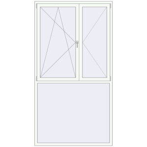 Buy Tilt-and-Turn 1400x2600 mm REHAU ENERGY-SAVING SYNEGO MD RAL 9016 Traffic white two-sided
