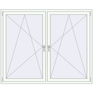 Buy Tilt-and-Turn 1800x1450 mm REHAU RENOVATION EURO 70 RAL 9016 Traffic white two-sided