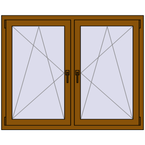 Zamów teraz Okna skrzydłowe 1380x1085 mm REHAU ENERGY-SAVING SYNEGO MD GOLDEN OAK dwustronny