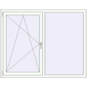 Buy Tilt-and-Turn 1600x1270 mm REHAU OPTIMUM EURO-DESIGN 70 RAL 9016 Traffic white two-sided