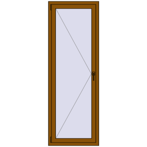 Buy Tilt-and-Turn 700x2000 mm REHAU OPTIMUM EURO-DESIGN 70 GOLDEN OAK two-sided