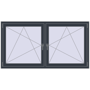 Zamów teraz Okna skrzydłowe 1840x935 mm REHAU ENERGY-SAVING SYNEGO MD ANTHRACITE_GREY_STRUKTURAL dwustronny