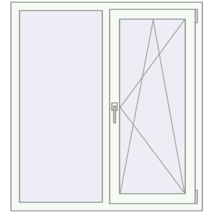 Buy Tilt-and-Turn 1100x1200 mm REHAU OPTIMUM EURO-DESIGN 70 RAL 9016 Traffic white two-sided