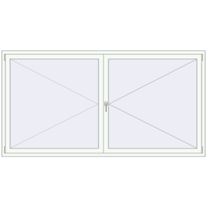 Buy Tilt-and-Turn 2500x1300 mm REHAU ENERGY-SAVING SYNEGO MD RAL 9016 Traffic white two-sided