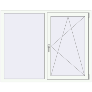 Buy Tilt-and-Turn 1440x1150 mm REHAU OPTIMUM EURO-DESIGN 70 GOLDEN OAK external