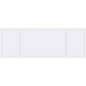 Buy Tilt-and-Turn 3500x1200 mm REHAU OPTIMUM EURO-DESIGN 70 RAL 9016 Traffic white two-sided