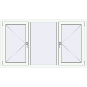 Buy Tilt-and-Turn 1800x1000 mm KORSA OPTIMUM REHAU EURO 70