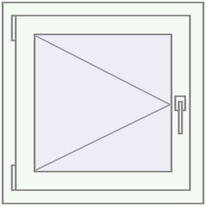 Buy Tilt-and-Turn 600x600 mm KORSA OPTIMUM REHAU EURO 70 RAL 9016 Traffic white two-sided