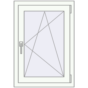 Buy Tilt-and-Turn 600x900 mm REHAU OPTIMUM EURO-DESIGN 70 RAL 9016 Traffic white two-sided