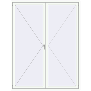 Buy Tilt-and-Turn 1720x2220 mm REHAU OPTIMUM EURO-DESIGN 70 RAL 9016 Traffic white two-sided