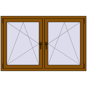 Zamów teraz Okna skrzydłowe 1515x935 mm REHAU ENERGY-SAVING SYNEGO MD GOLDEN OAK dwustronny