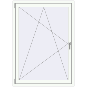 Buy Tilt-and-Turn 1000x1400 mm REHAU OPTIMUM EURO-DESIGN 70 RAL 9016 Traffic white two-sided