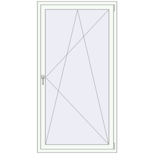 Buy Tilt-and-Turn 1000x1850 mm REHAU OPTIMUM EURO-DESIGN 70 RAL 9016 Traffic white two-sided