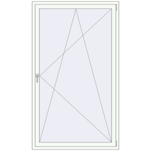 Buy Tilt-and-Turn 1200x2050 mm REHAU ENERGY-SAVING SYNEGO MD ANTHRACITE_GREY_STRUKTURAL external