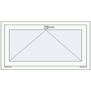 Buy Tilt-and-Turn 1070x580 mm REHAU OPTIMUM EURO-DESIGN 70 RAL 9016 Traffic white two-sided